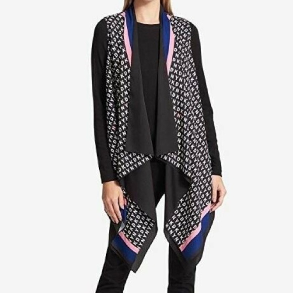DKNY logo Kimono Duster
